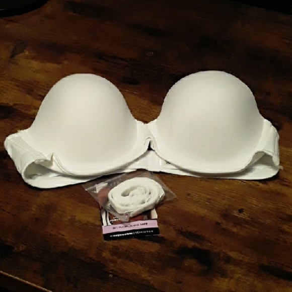 NWT 34A Maidenform White Sexy Padded underwire Gorgeous Push Up Bra With Straps - Picture 1 of 15
